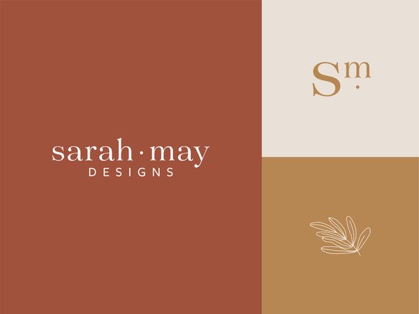 Brand Pieces for Sarah May Designs cactus flowers illustration clean minimalistic wedding feminine …