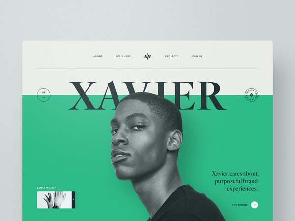 Xavier website web design webdesign typography template simple profile portfolio minimal layout cle…