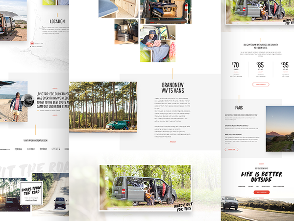 Vantripper – Behance Case Study booking nature brush ux ui surf vanlife road trip camper van van …