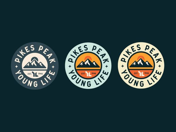 PPYL Winners sticker badge sunset sunrise mountains colorado young life pikes peak