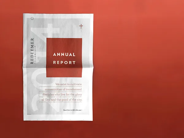 Redeemer Fellowship Annual Report (Spreads) annual report illustration spreads layout newspaper des…