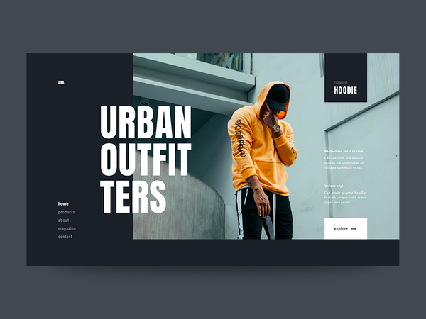 Urban Outfitters fashion typography ui web