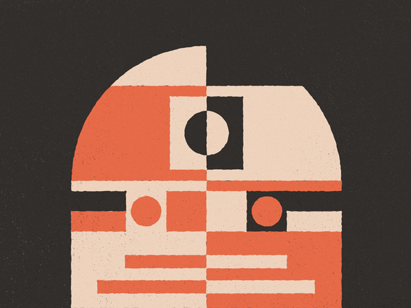 R2D2 c3po star wars r2d2 poster illustration