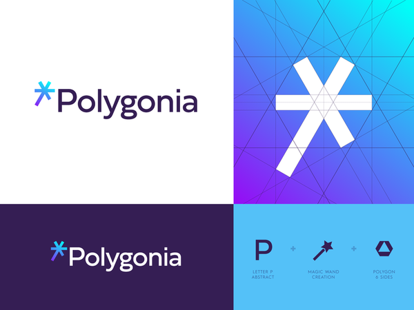 Polygonia - Logo Design jeroen van eerden logo grid icon design icon identity design branding polyg…