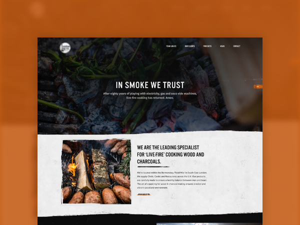 Fire Wood Company adobe xd homepage wood hero web design landing