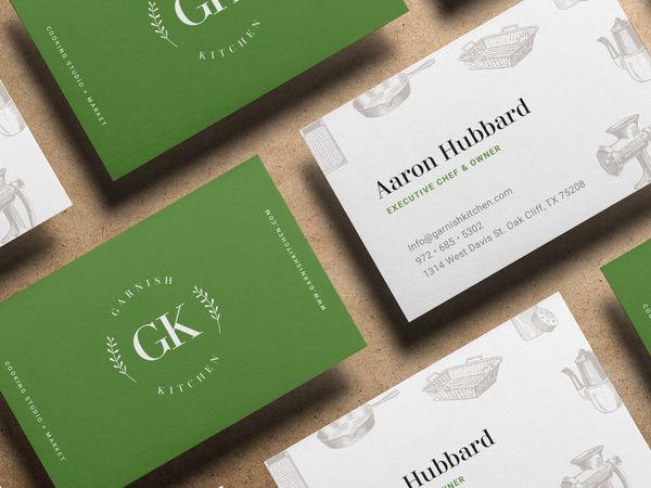 Dribbble jeffzepeda garnishkitchen business cards