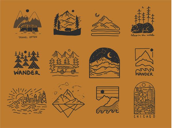 Design Round Up 2019 branding san diego california stars night sky mt rainier hiking mountains trav…
