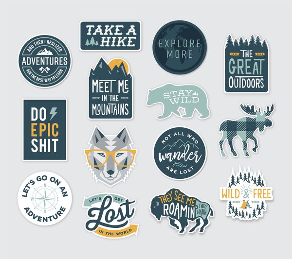 Outdoor Vinyl Sticker Design Collection | Nature-Inspired | Wilderness