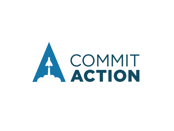 Commit Action Logo logo rocket brand