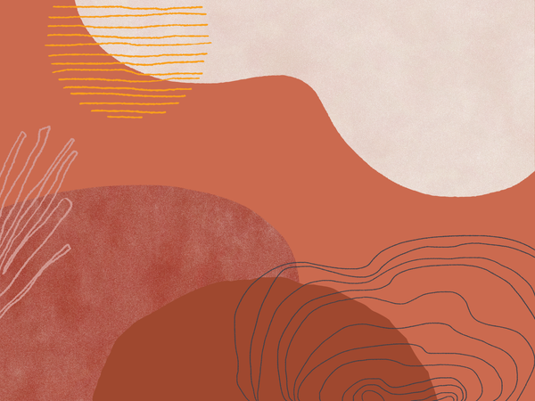 Shapes texture topography shape layers organic orange rust shape