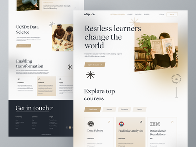 eLearning Web exploration I Ofspace courses business landing page design uidesign ofspace agency we…
