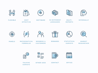 Survey Generator Icons illustrations icon designer surveys blue icons branding icon agrib vector ic…