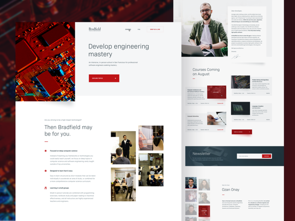 Bradfield — Landing page homepage design university school landing page ui ux web minimal website…