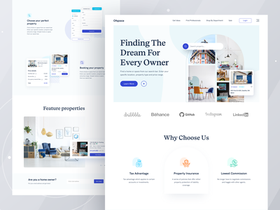 Real Estate Home page I Ofspace interaction design marketing page landing page design agency websit…
