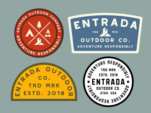 Simple Badges branding typography outdoor badge label nps mountains illustration icon design advent…