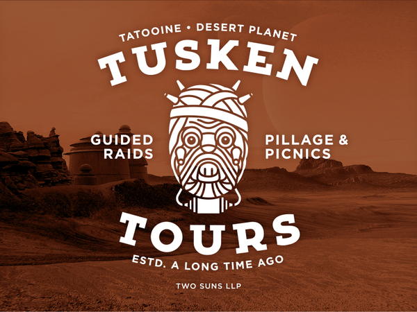 Tusken Tours novelty star wars logo identity brand vonster