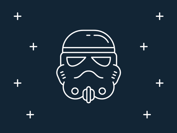 Star Wars Icons: Stormtrooper flat darth vader movie han solo icon disney space line trooper storm …