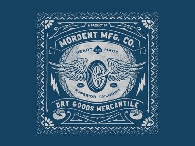 Bandana Design for Mordent Co. drawing bandana vector vintage logo design cmptrules branding vintag…
