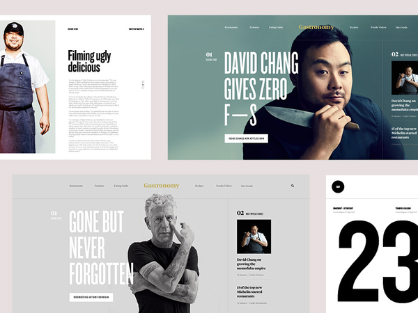 Gastronomy Zine grid editorial layout website editorial course webdesign