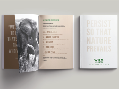 Wild Foundation Annual Report graphic deisgn brochure design annual report