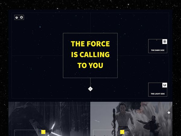 Firstshot star wars interaction simple first web website