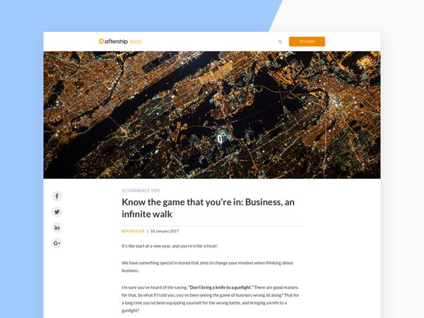 AfterShip Blog Article Page
