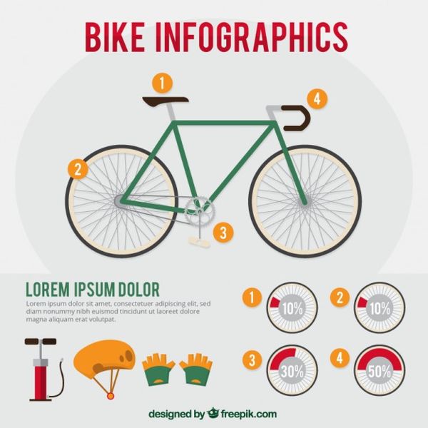 Free Vector | Classic bike infographic