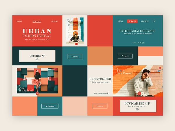 Urban Fashion Festival ➥ Web Design presentation website layouts homepage web designer webdesign …