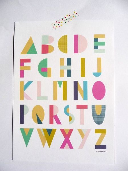 ABC Alphabet Poster for kids room Alphabet poster for