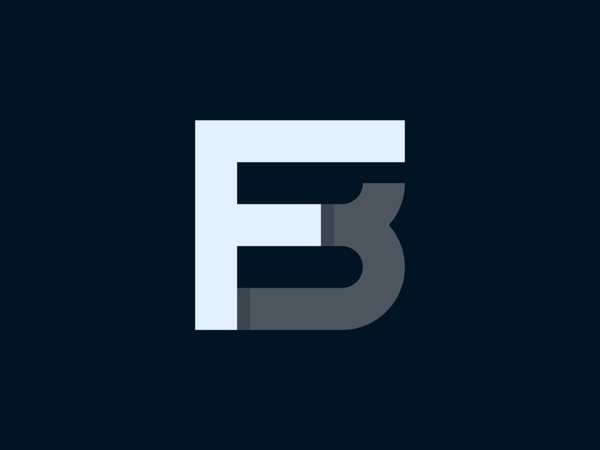 FB logo design. logo design lettering typography selling professional marks black identity white ma…