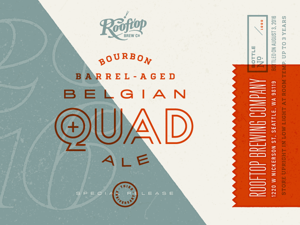 Bourbon Belgian Quad for Rooftop Brew Co by Chelsea Wirtz - Dribbble