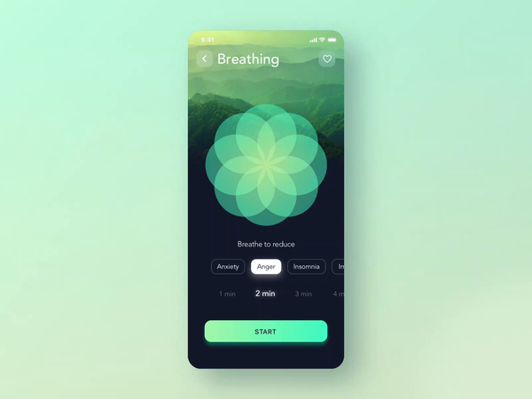Breathe widget for Relax App 🍀 by Vitali Stepanov for Gismart on Dribbble
