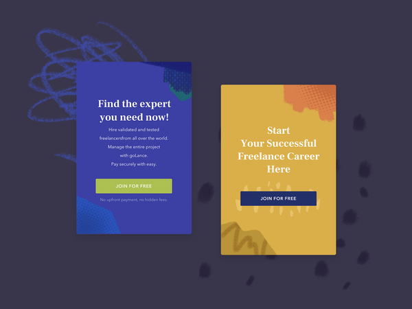 mobile site elements by Iza S on Dribbble
