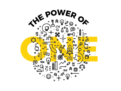 The Power Of One T-shirt Design by haleigh hoff on Dribbble