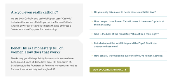 Benet Hill // Grouped FAQs