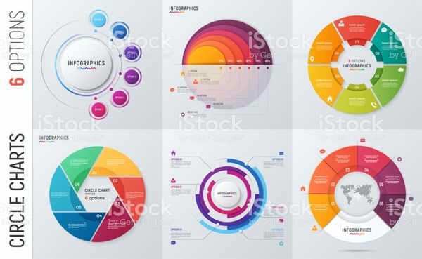Collection Of Vector Circle Chart Infographic Templates For Presentations Advertising Layouts Annua…