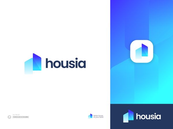Real estate Branding - house logo - home for sale - housia by Ahmed Rumon | Logo & Branding on Drib…