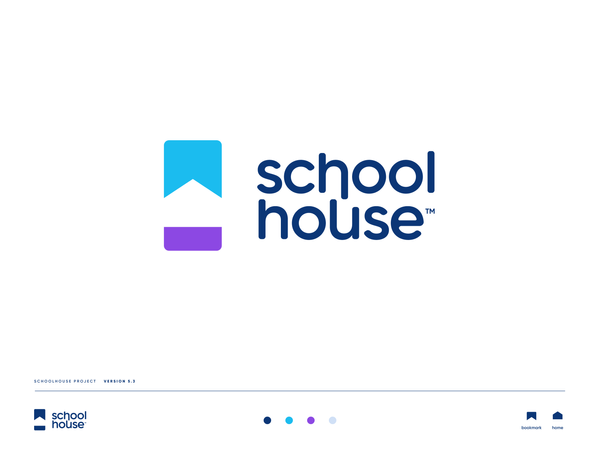 SchoolHouse Logo by David Kovalev ◒ for unfold on Dribbble