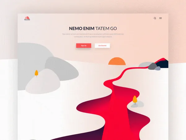 Volcano - Landing Page by Outcrowd on Dribbble