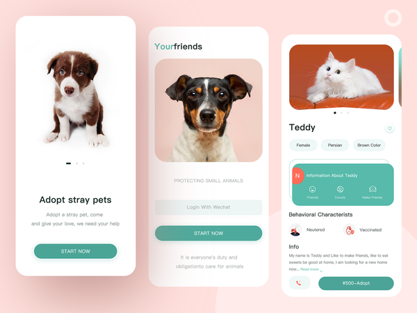 Pet Adoption App by Marcus Leo on Dribbble