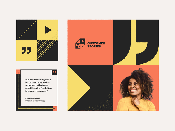 Social media posts by Maryna Gerdiy for PandaDoc on Dribbble