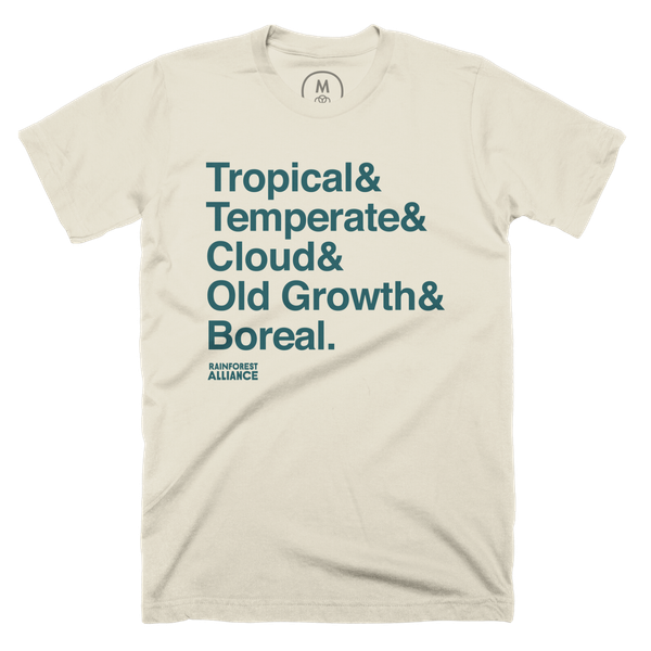 “Forests&” graphic tee by Rainforest Alliance. | Cotton Bureau