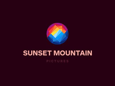 Sunset Mountain Logo Design by Dalius Stuoka - Dribbble