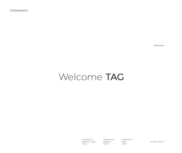 Welcome TAG | Website on Behance