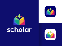Scholar Logo Design by Dalius Stuoka | logo designer on Dribbble