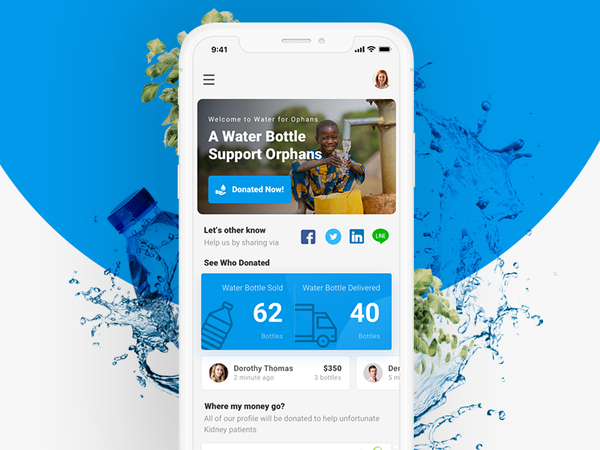 Water for Orphans by Ngoc Vu for Bee Sight Soft on Dribbble