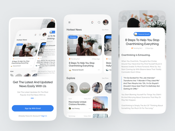 Getuk - News & Article Mobile App by Asal Design® for Kretya on Dribbble