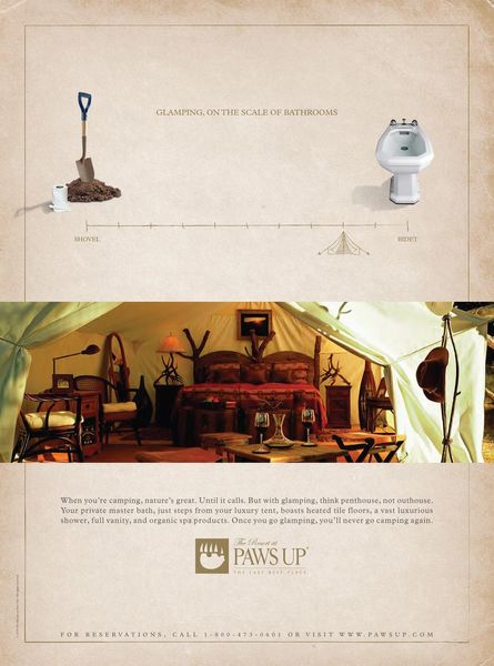 The Resort at Paws Up Print Advert By Neiman Group: Bathrooms | Ads of the World™