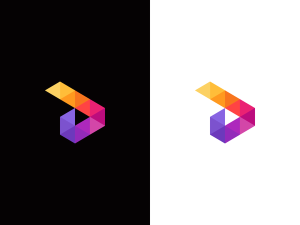 D / arrow / logo design by Deividas Bielskis on Dribbble