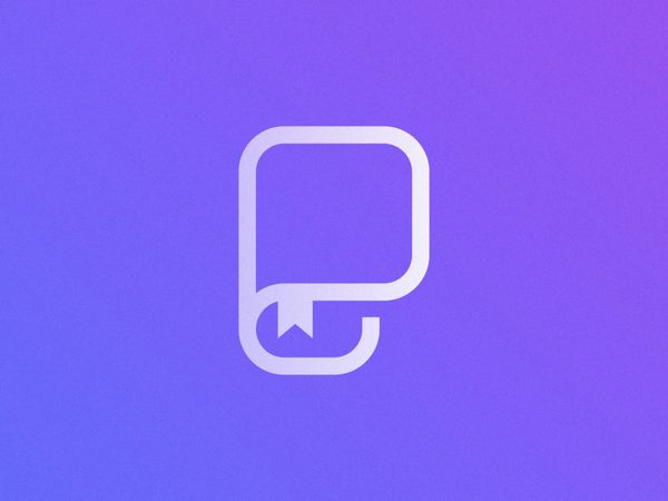 P + Book Logo Mark by Elif Kameşoğlu for Elbu Studio on Dribbble